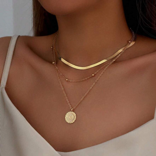 Collar vintage de oro chapado