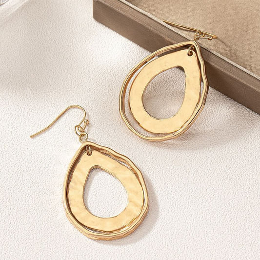 Pendientes vintage de caída en dorado