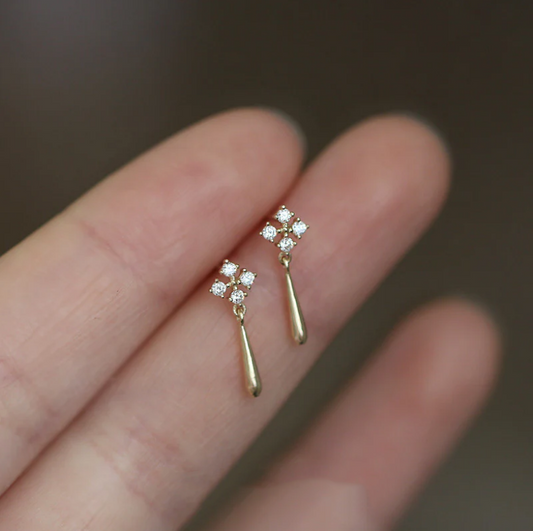 Aretes Pequeños Brillantes y Elegantes