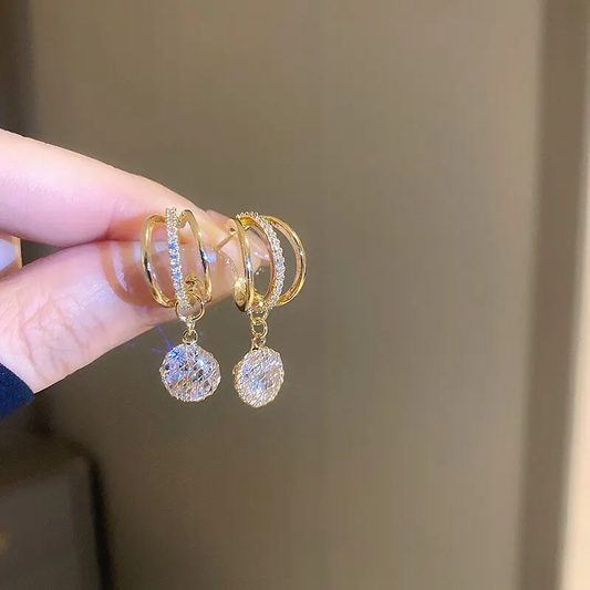 Pendientes Elegantes y Brillantes de Perla