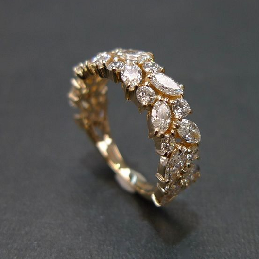 Anillo Vintage Brillante Dorado