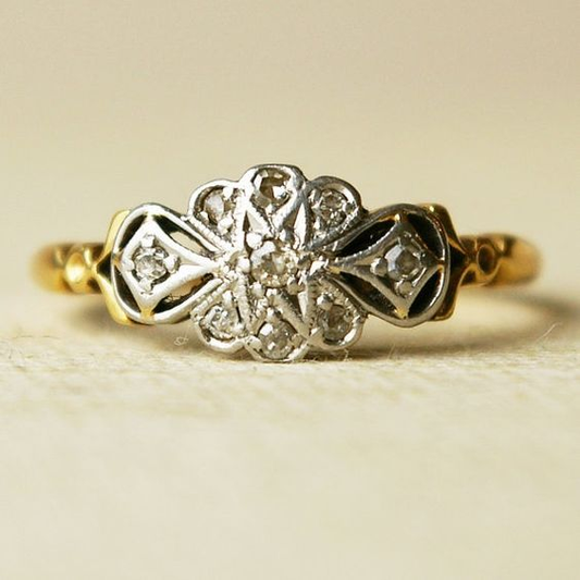Anillo Mandala Vintage de Plata y Oro
