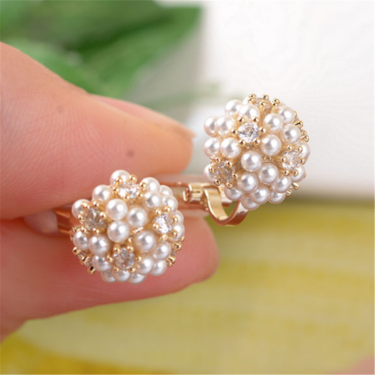 Pendientes de uffal en nácar vintage