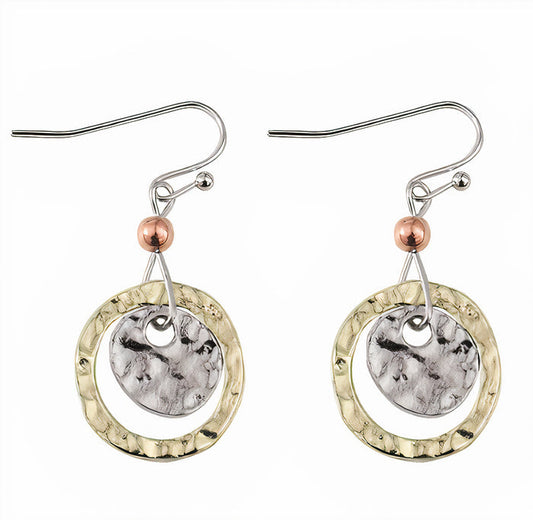 Pendientes de placa redondeada vintage