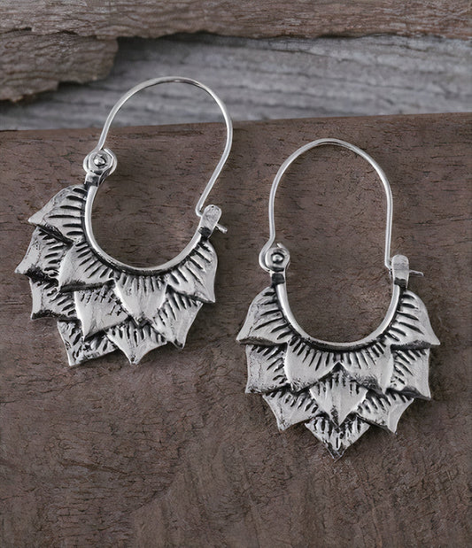 Pendientes de tiara vintage de plata