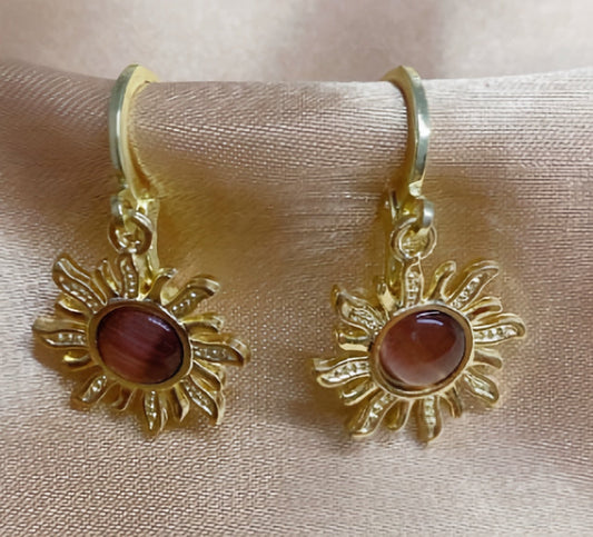 Pendientes de Cristal Rojo Vintage