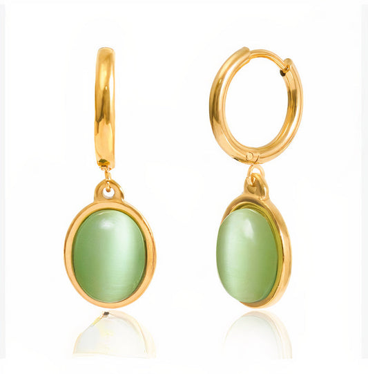 Pendientes Vintage en Oro Verde
