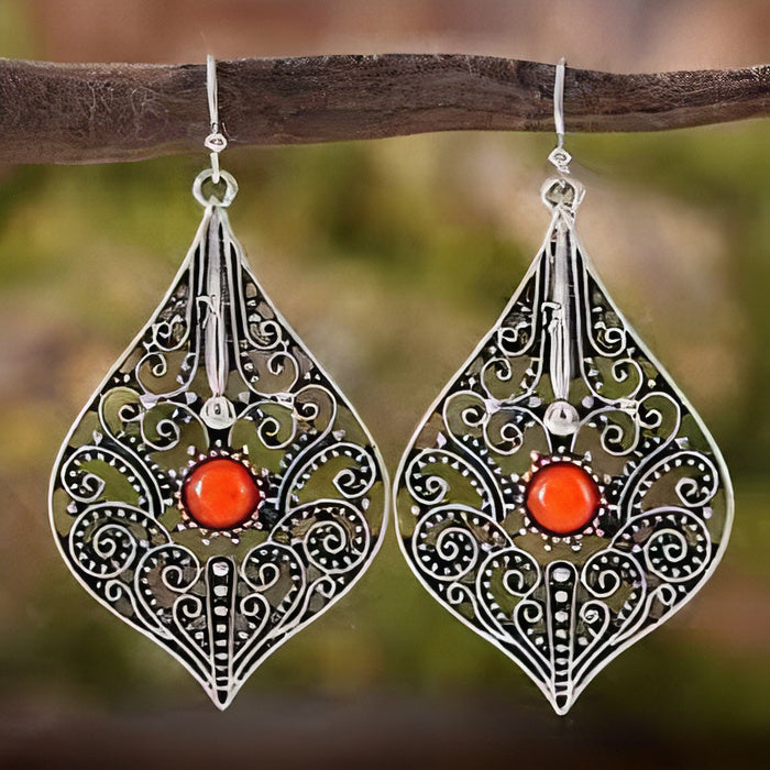 Pendientes Vintage de Oro y Perlas de Plata