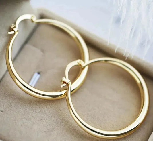 Pendientes de aro grandes en oro