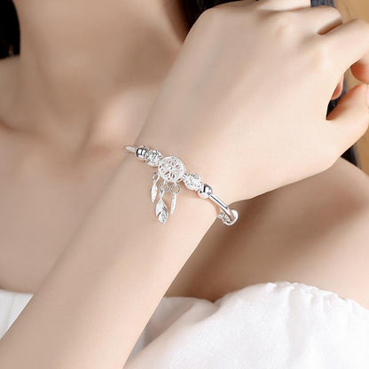Pulsera ajustable de atrapasueños de plata 925